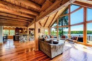 Smart TV, fireplace, DVD player, foosball