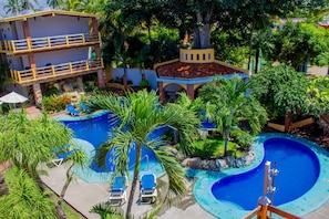2 outdoor pools, open 8:00 AM to 8:00 PM, pool loungers - As D' Oros Deluxe (Rincón de Guayabitos)