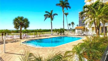 Outdoor pool, a heated pool