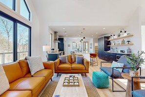 TV, fireplace, table tennis, books