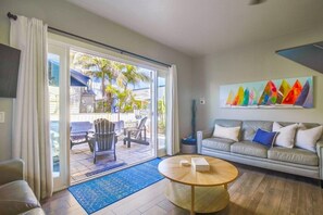 House, Multiple Beds, Balcony, Partial Ocean View | Living area - Coastal Haven (San Diego)