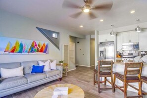 House, Multiple Beds, Balcony, Partial Ocean View | Living area - Coastal Haven (San Diego)