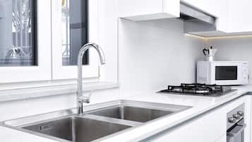 Microwave, oven, stovetop, dishwasher