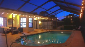 屋外プール、温水プール