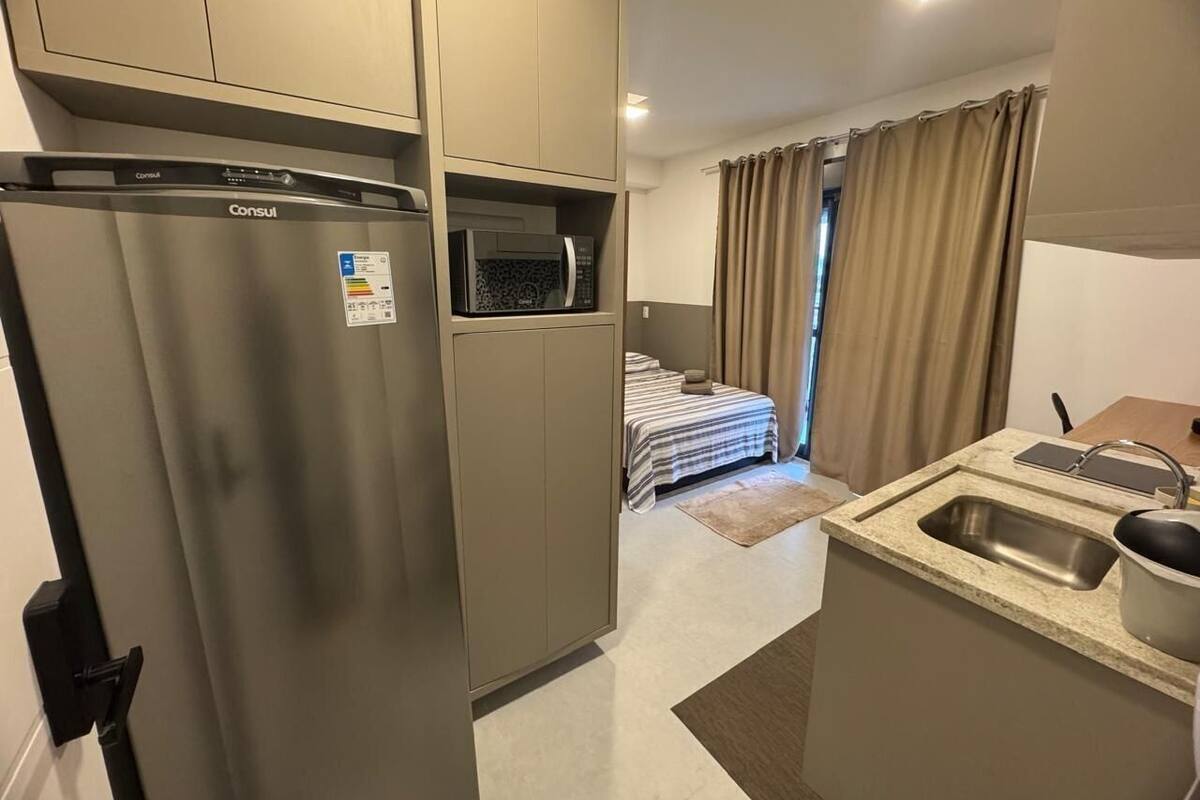 Apartamento básico | 1 quarto, cortinas blackout, Wi-Fi de cortesia