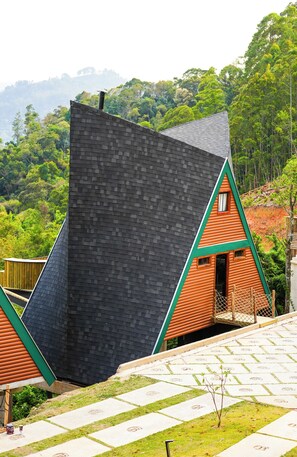 Deluxe Chalet, Patio, Mountain View | Terrace/patio - Chale Boutique (Campos do Jordão)