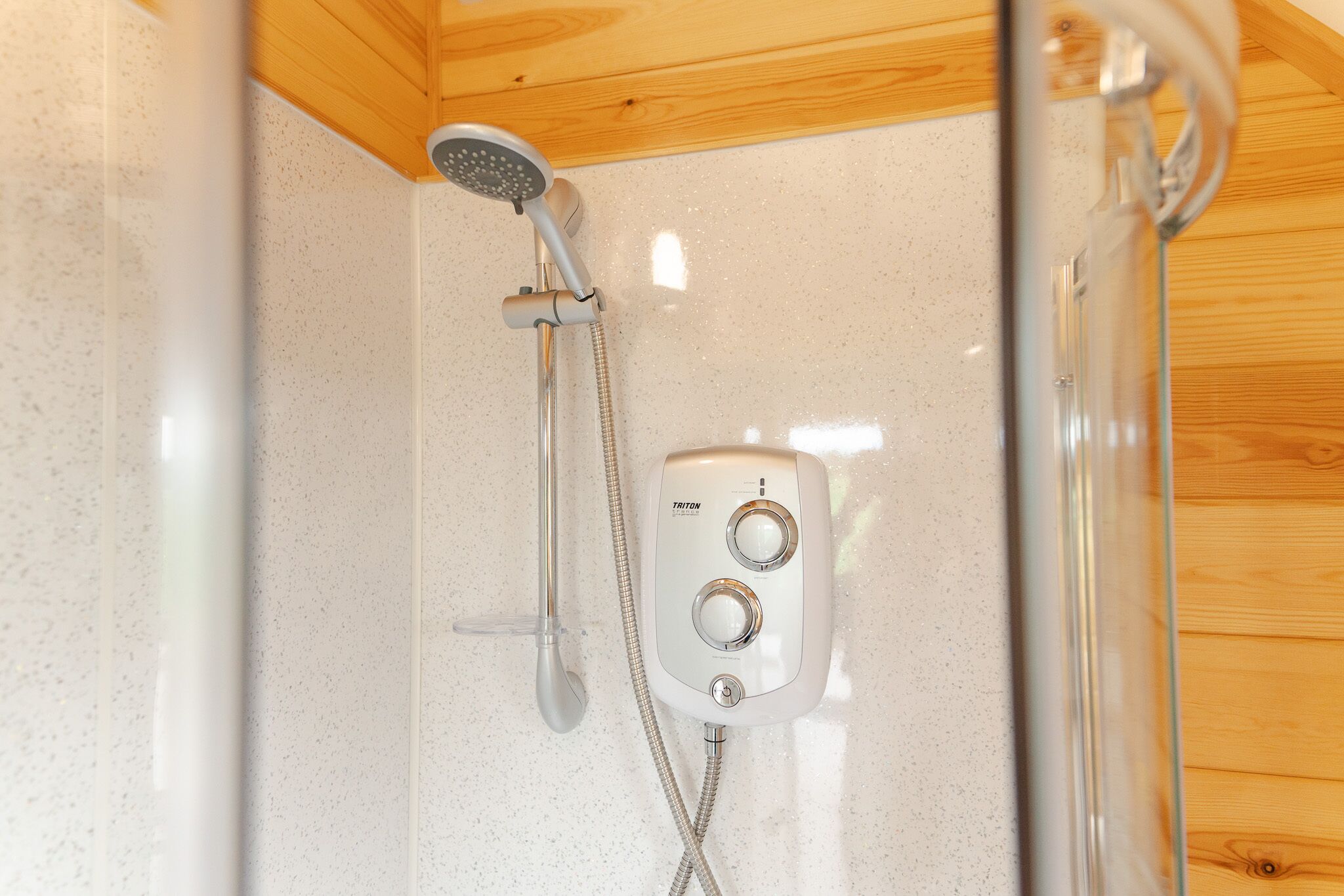 Shower, soap, toilet paper