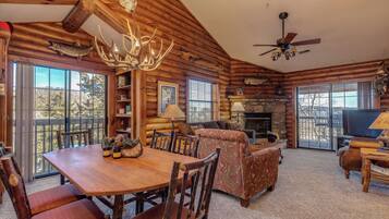 Chimenea y videoteca