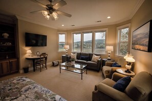 Televisie en een open haard