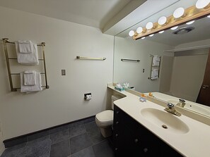 Hair dryer, towels