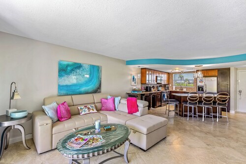 Surfside 112: Ground-Level with Ocean View Patio, Steps to Pool & Beach