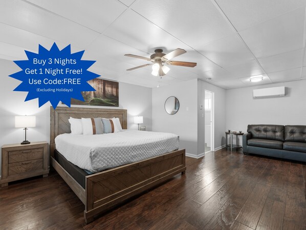 1 室のベッドルーム、WiFi (無料)、ベッドシーツ