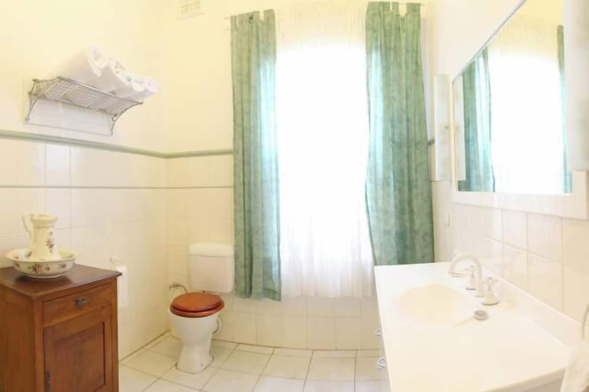 Bathroom | Shower, hair dryer, towels, soap