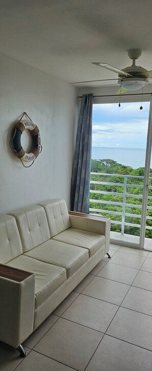 Living area - Ocean view 2-bedroom condo with pool, WiFi in fabulous San Carlos District (San Carlos District)