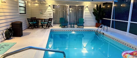 屋外プール、温水プール