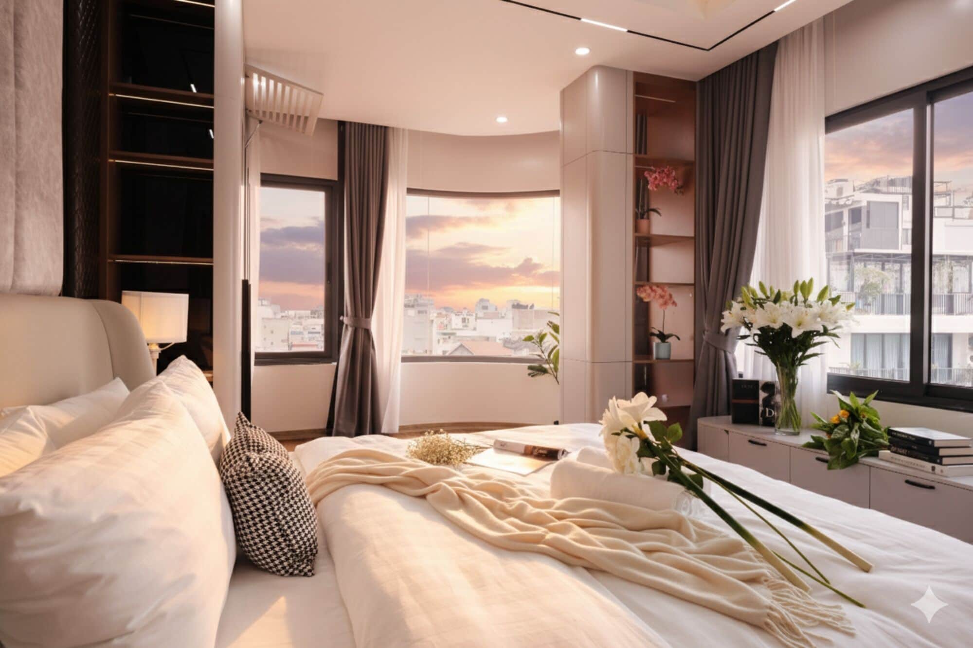 Penthouse Elite, balcón, vista a la ciudad | Escritorio y wifi gratis 