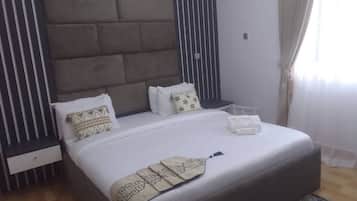 2 slaapkamers, een strijkplank/strijkijzer, wifi, beddengoed