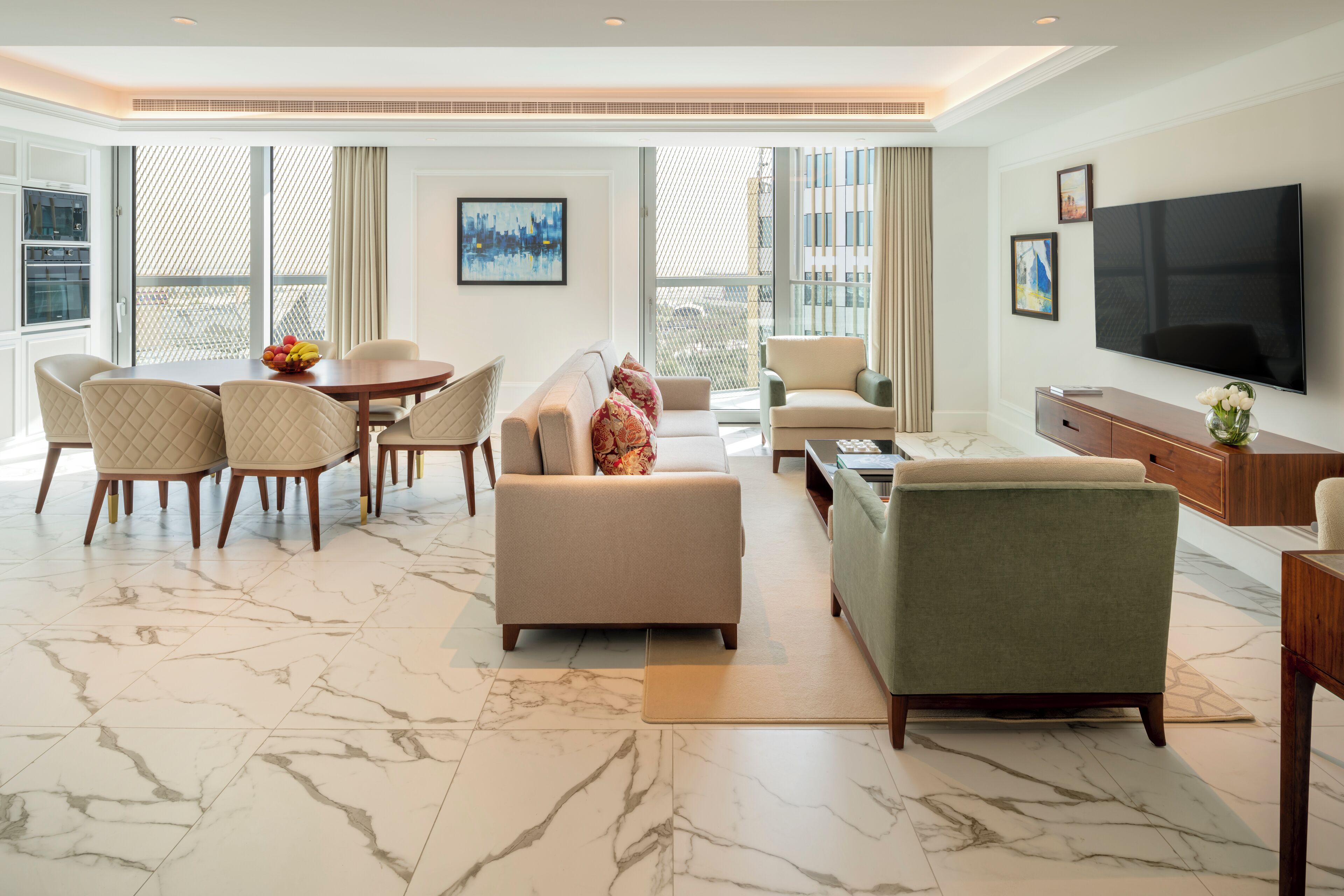 Deluxe appartement, 2 slaapkamers | Uitzicht op de stad