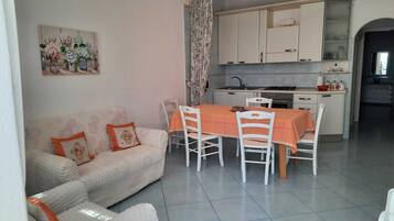 Apartment, 1 Bedroom, Smoking, Private Pool | Living area