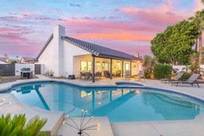 Outdoor pool, a heated pool