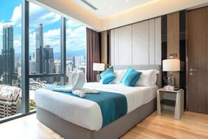 Egyptian cotton sheets, premium bedding, down duvets, memory-foam beds - Imperial Luxury Suites KLCC by Moonway (Kuala Lumpur)