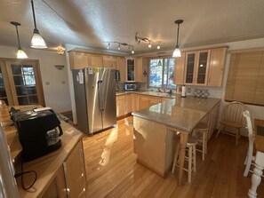 Fridge, microwave, oven, stovetop - Summit Estate large home with a Cottage. (Mt. Shasta)