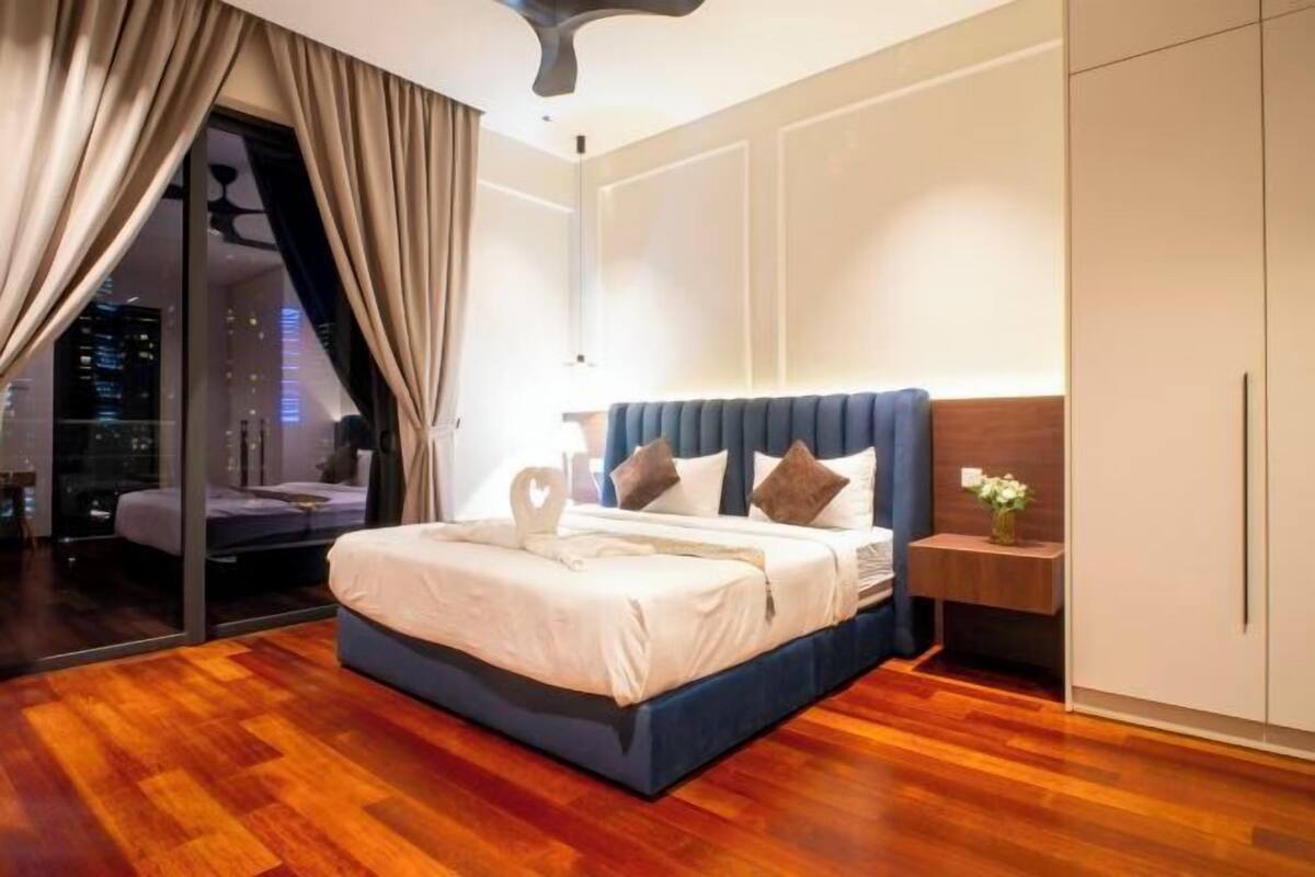 2 slaapkamers, lakens van Egyptisch katoen, luxe beddengoed