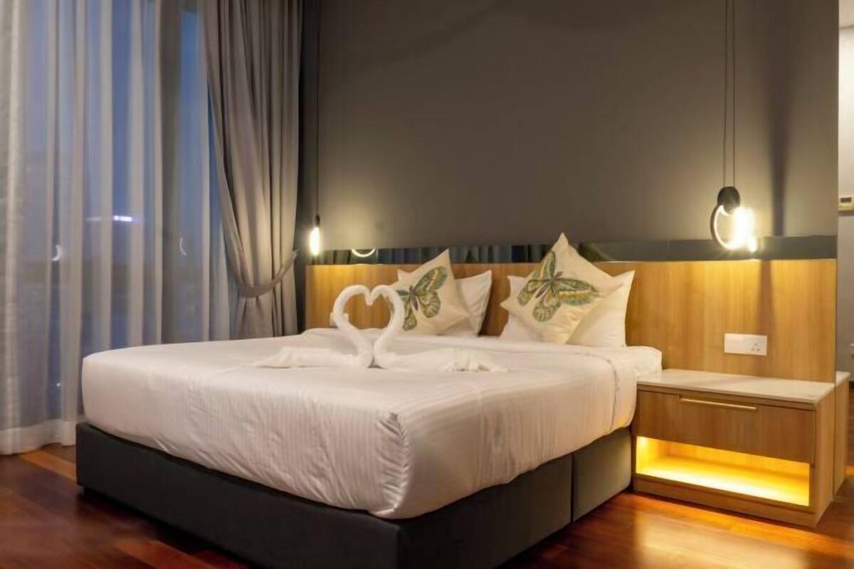 2 slaapkamers, lakens van Egyptisch katoen, luxe beddengoed