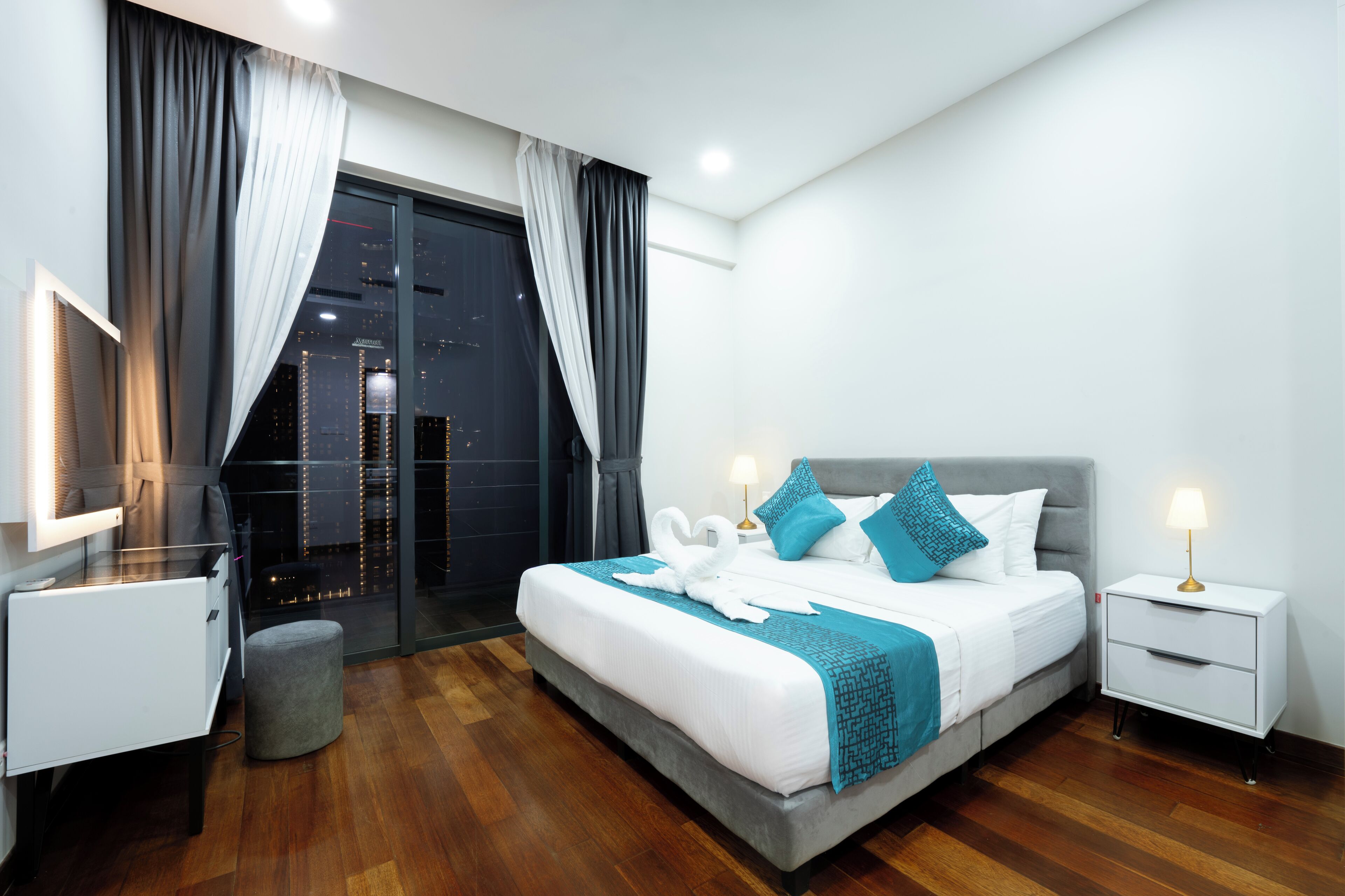 Deluxe appartement | Lakens van Egyptisch katoen, luxe beddengoed, donsdekens