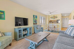 TV, DVD player - A Pelican's Watch at Admirals View III - Oceanfront With Flexible Check In / Out (Kill Devil Hills)