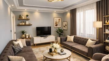 Appart'hÎtel Familial, balcon | Coin séjour