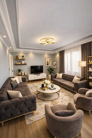 Family Condo, Balcony | Living area - Kaya Rezidans (Trabzon)