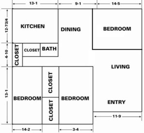 Floor plan - 3 Extended Stay Walk to Strip MGM Casino Shop Club (Las Vegas)