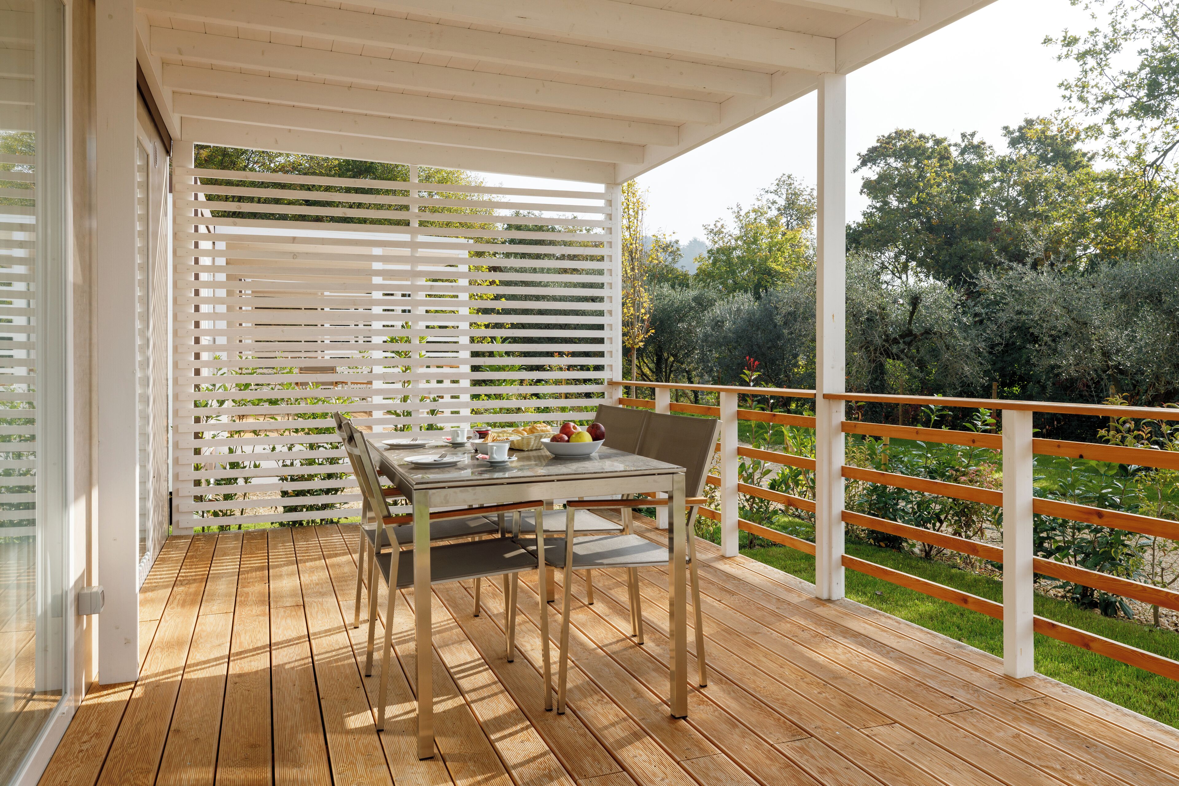 Premium Mobile Home, Patio | Down duvets, in-room safe, free WiFi, bed sheets