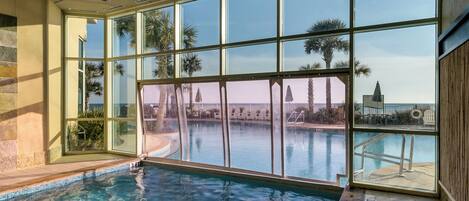 Indoor pool, a heated pool