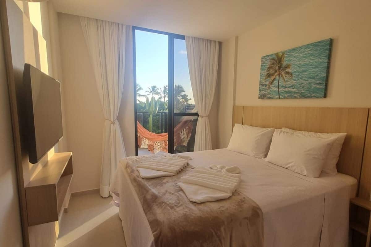 Luksusleilighet | Blendingsgardiner, strykejern/-brett, wi-fi (inkludert) og sengetøy