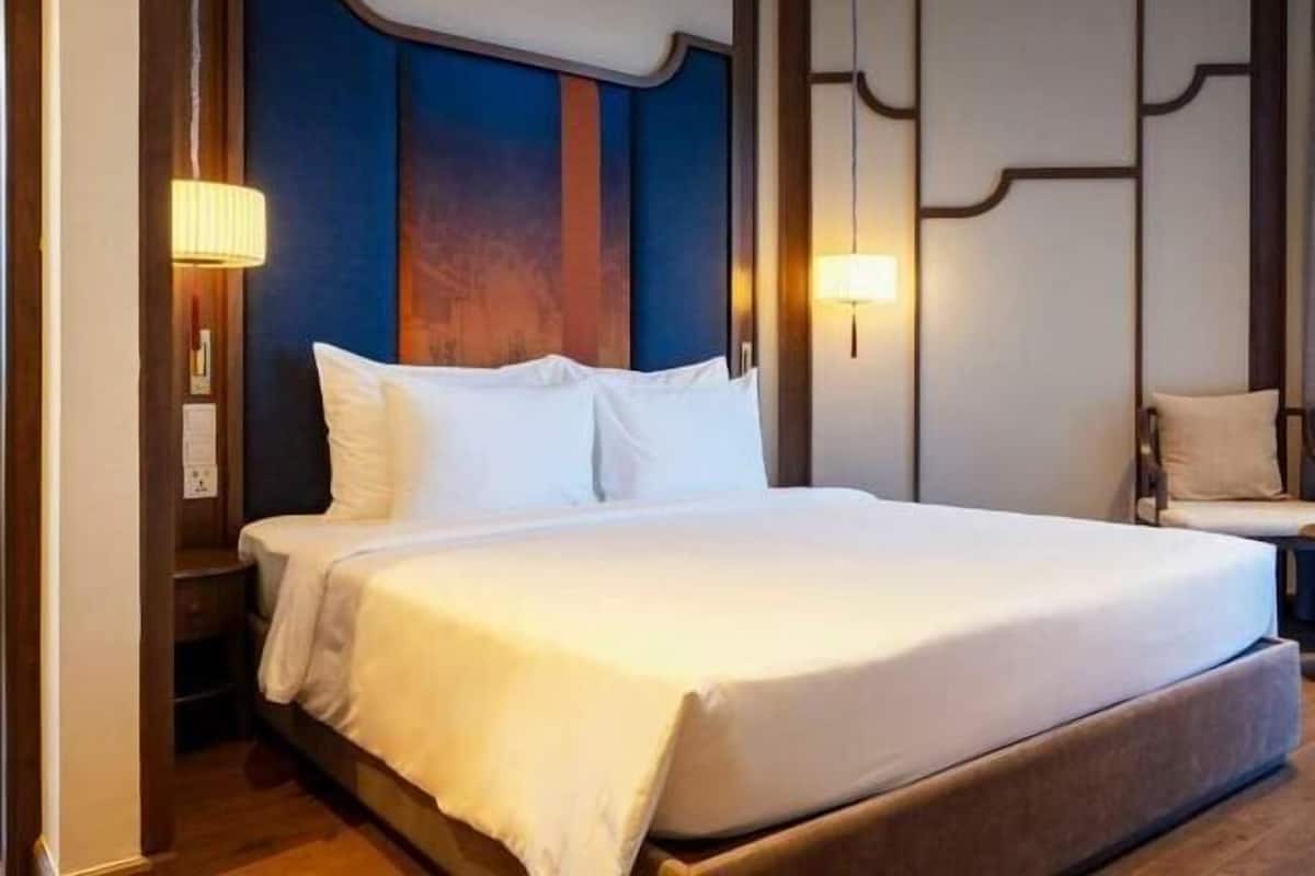 1 bedroom, Egyptian cotton sheets, premium bedding, down comforters