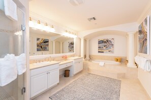 Dusche, Haartrockner, Bidet, Handtücher