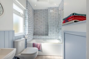 Hair dryer, towels