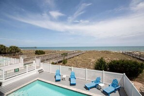 Pool - 8br Oceanfront Private Heated Pool Elevator (Kure Beach)