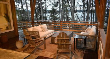 Modern Lake Champlain Lake House with Private Beach and Docks