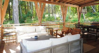 Modern Lake Champlain Lake House with Private Beach and Docks