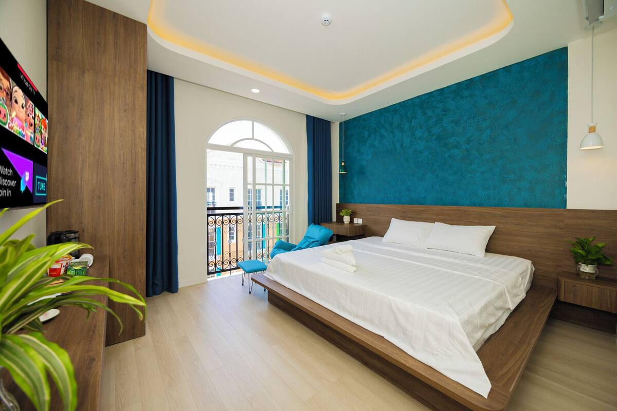 Superior Double Room Single Use, Sea View | Cadar kapas Mesir, peralatan tempat tidur premium, busa memori 