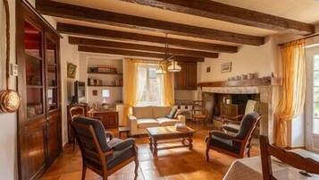 Télévision, cheminée