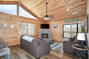 Smart TV, fireplace