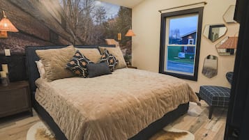 1 slaapkamer, een bureau, een strijkplank/strijkijzer, gratis wifi