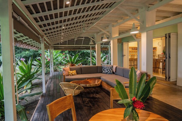 Deluxe Villa, 2 Bedrooms, Beachfront | Terrace/patio