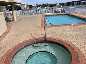 Outdoor pool, a heated pool