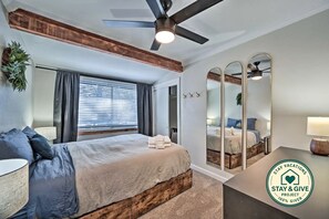 3 bedrooms, in-room safe, iron/ironing board, travel crib