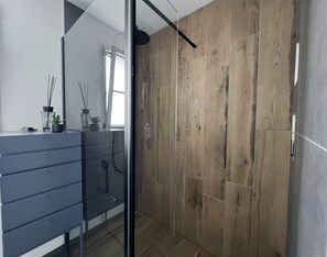 Shower, hair dryer